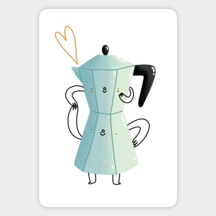 Cute cartoon coffee pot Magnet